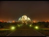 The Lotus temple at night